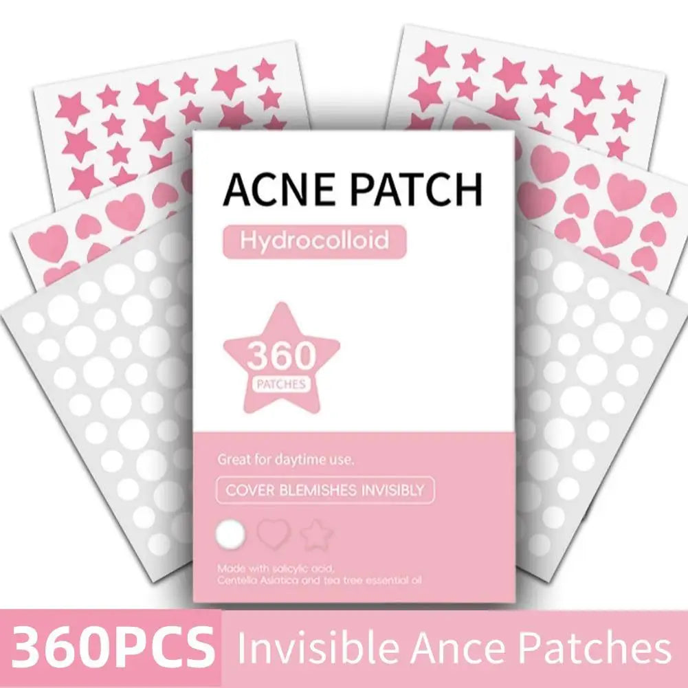360pcs Invisible Pimple Patches – Anti-Acne Hydrocolloid Spot Stickers for Fast Healing