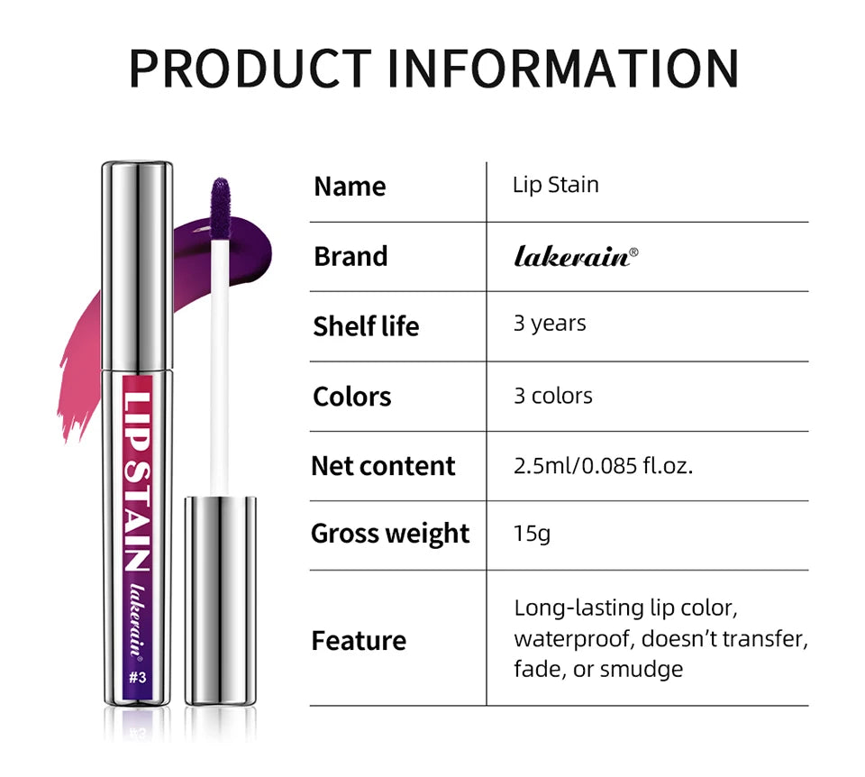 Long Lasting Korean Matte Lip Ink – Waterproof Peel Off Lip Tint, Liquid Lipstick