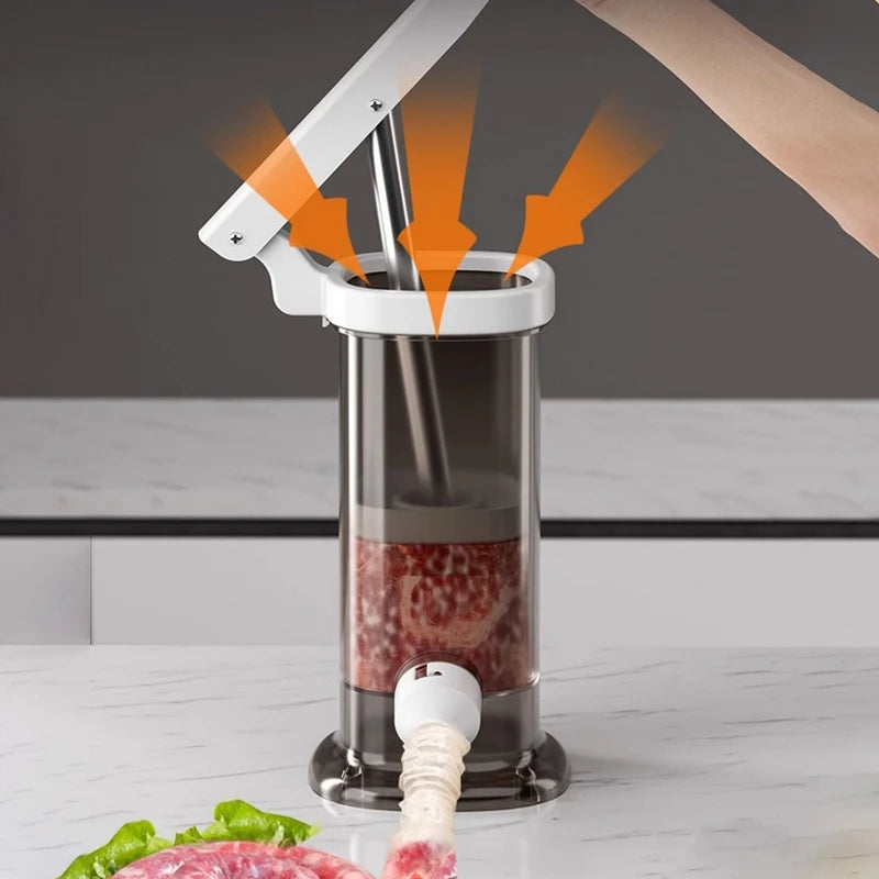 Manual Sausage Maker with 4 Stuffing Pipes – Heavy-Duty Meat Stuffer