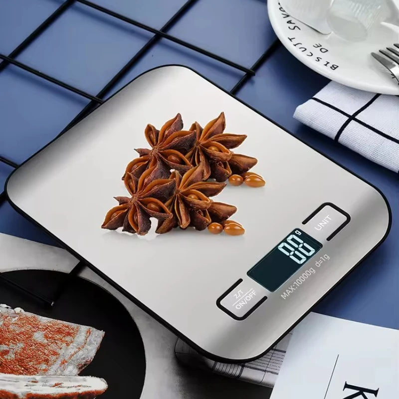Digital Kitchen Scale – 5kg/1g LED Stainless Steel Weighing Scale