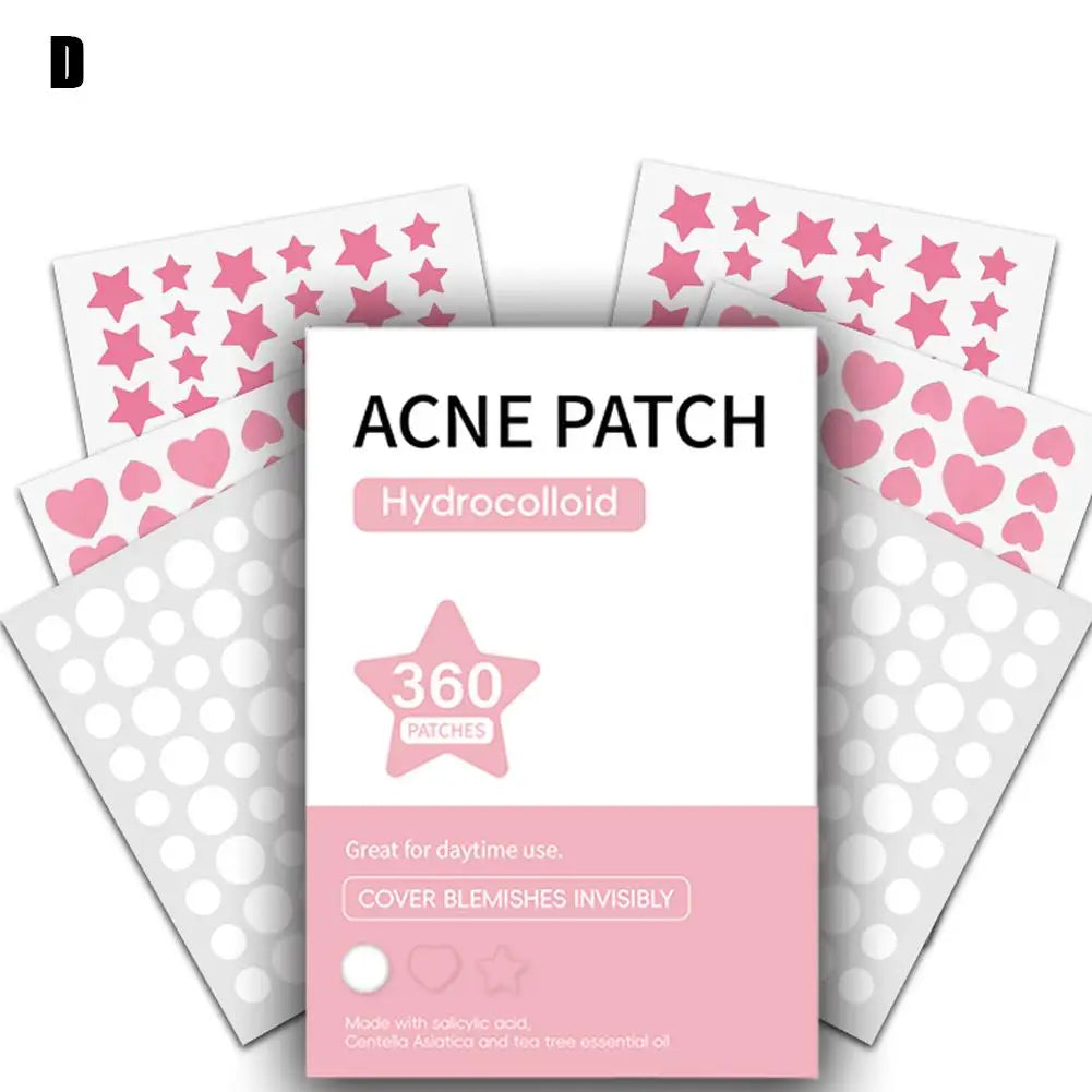 360pcs Invisible Pimple Patches – Anti-Acne Hydrocolloid Spot Stickers for Fast Healing