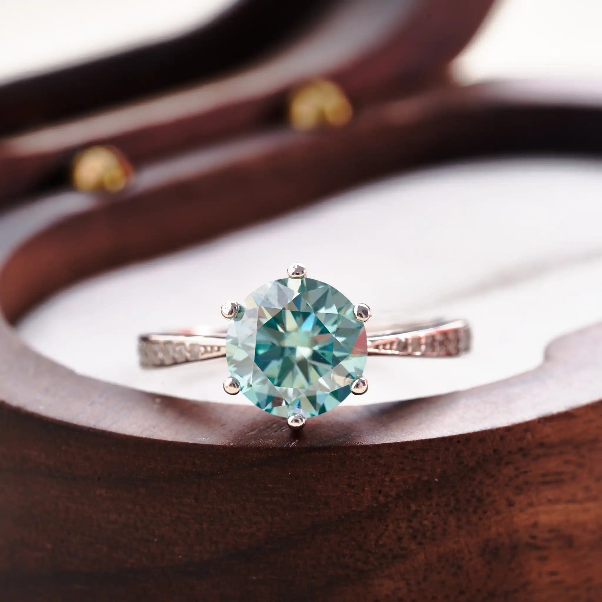 1/2/3 Carat Pink Moissanite Ring – 925 Sterling Silver Diamond-Test Wedding Band