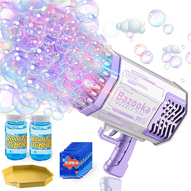 Bubble Machine Toy – 40/69 Holes Automatic Bubble Gun for Kids & Adult