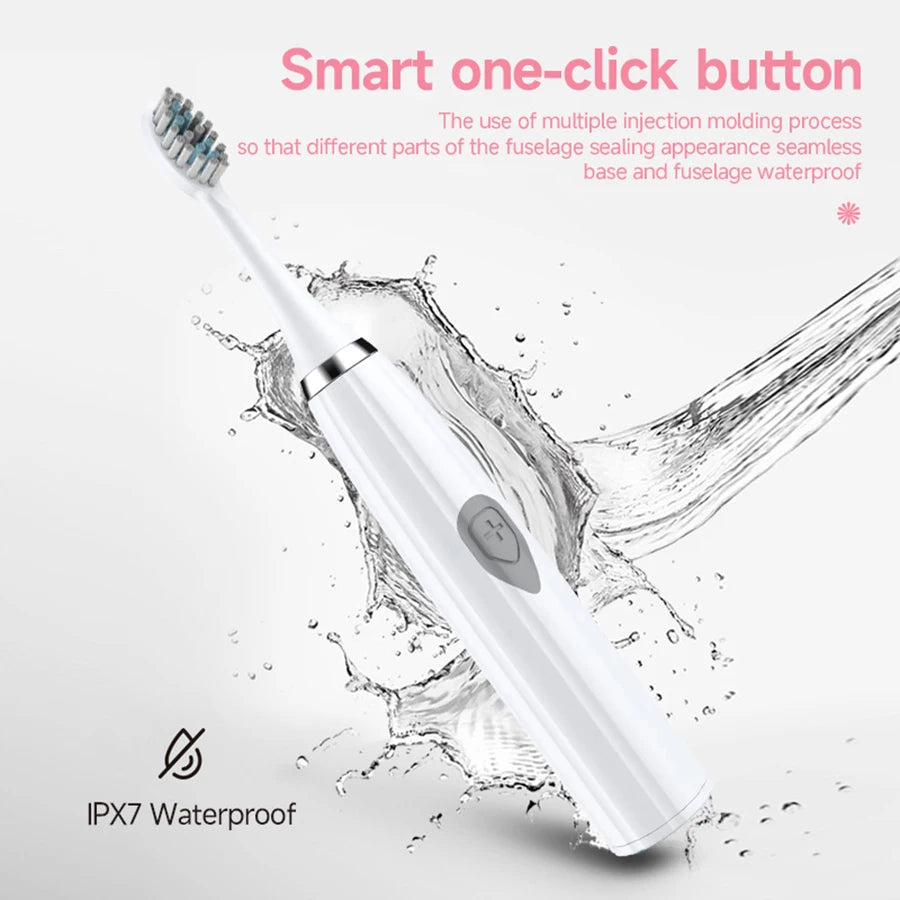 Electric Adult Toothbrush Soft Bristle IPX6 Waterproof