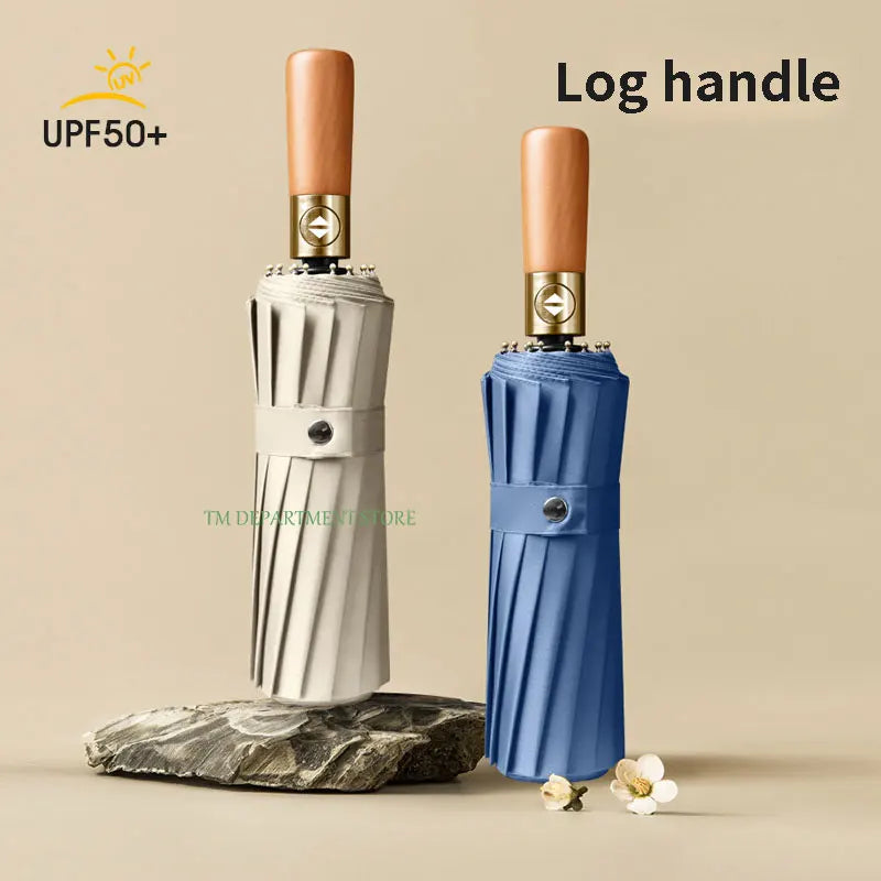 24-Bone Windproof Anti-UV Umbrella – Fully Automatic Foldable Travel Umbrella for Men & Women