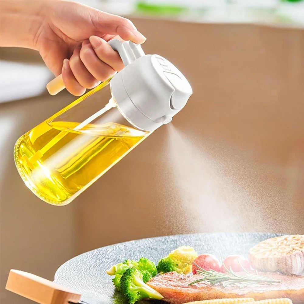 2-in-1 Oil Sprayer & Pourer Bottle for Cooking and BBQ