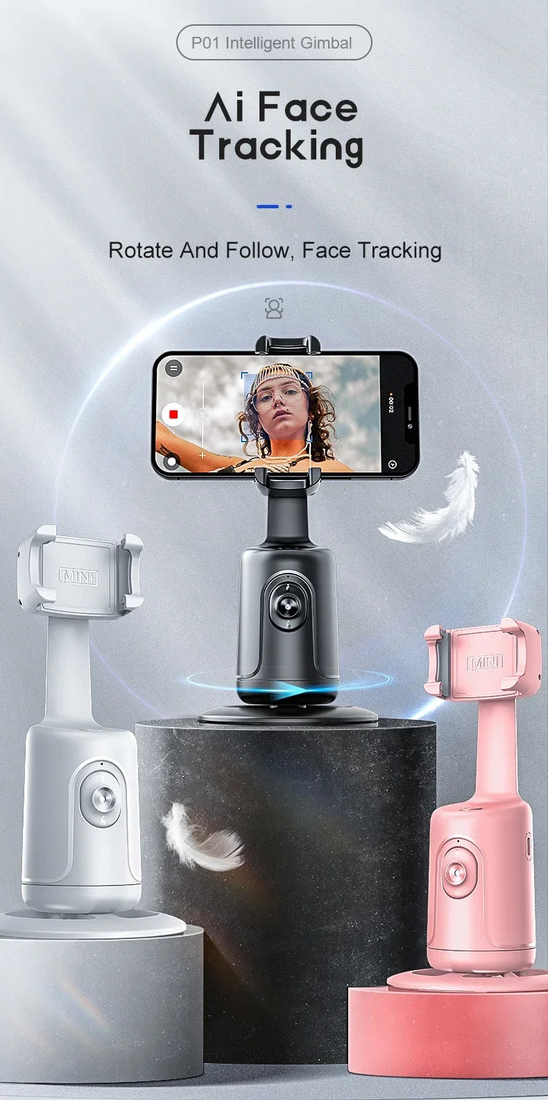 Smart Spin 360™ - AutoOrbit Pro Selfie Tripod