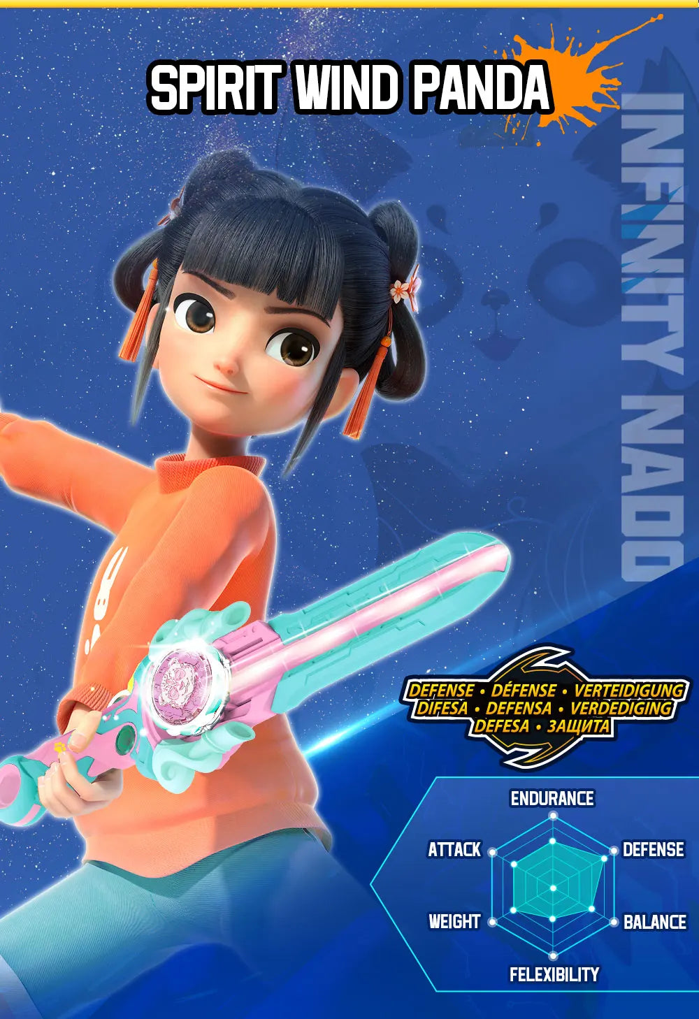 Infinity Nado 6 Power Pack – Metal Spinning Top with Sword Launcher for Kids