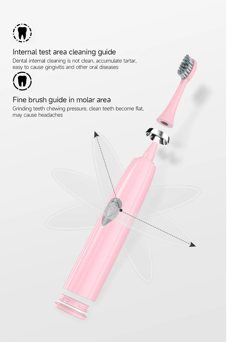 Electric Adult Toothbrush Soft Bristle IPX6 Waterproof