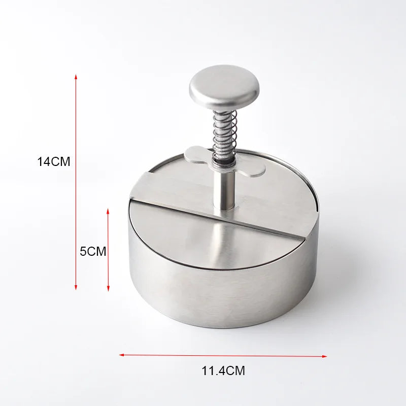 Stainless Steel Hamburger Press Non-Stick Burger Patty Maker