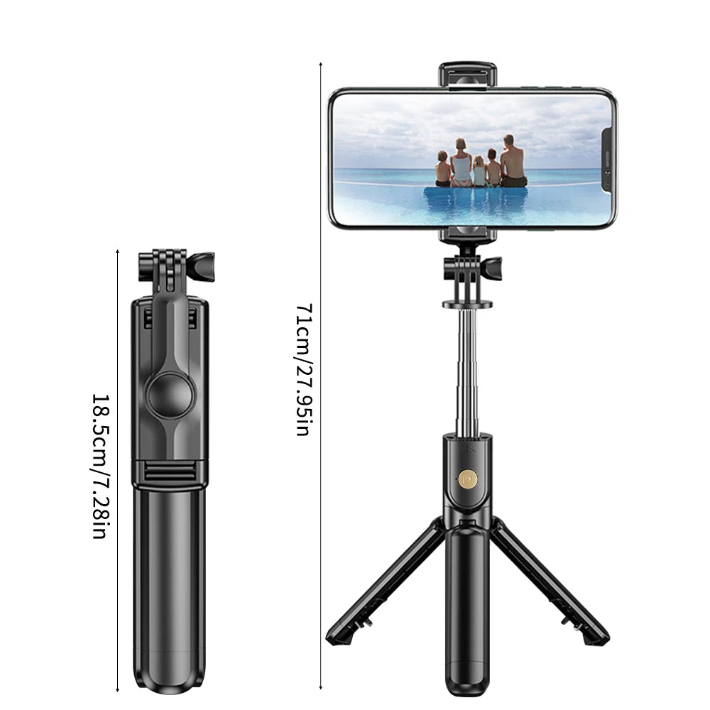 Wireless Selfie Stick Tripod with LED Light & Bluetooth Remote – Extendable Phone Stand for iPhone, Android & TikTok Live Streaming