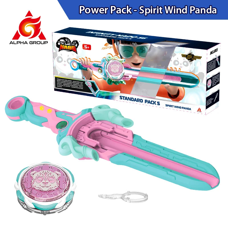 Infinity Nado 6 Power Pack – Metal Spinning Top with Sword Launcher for Kids