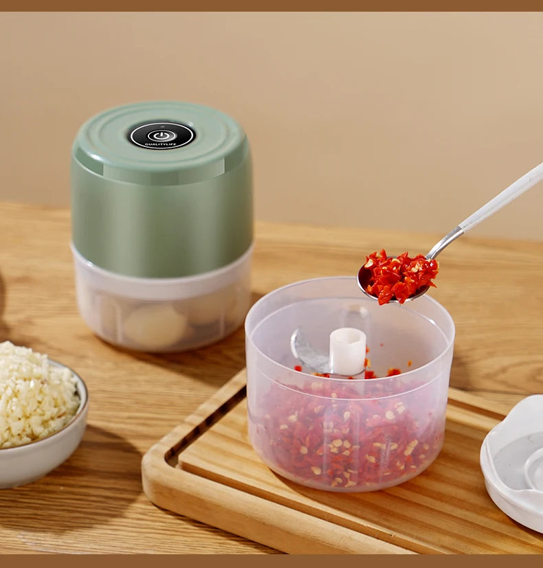 Electric Mini Garlic Chopper USB Meat Grinder Kitchen Tool