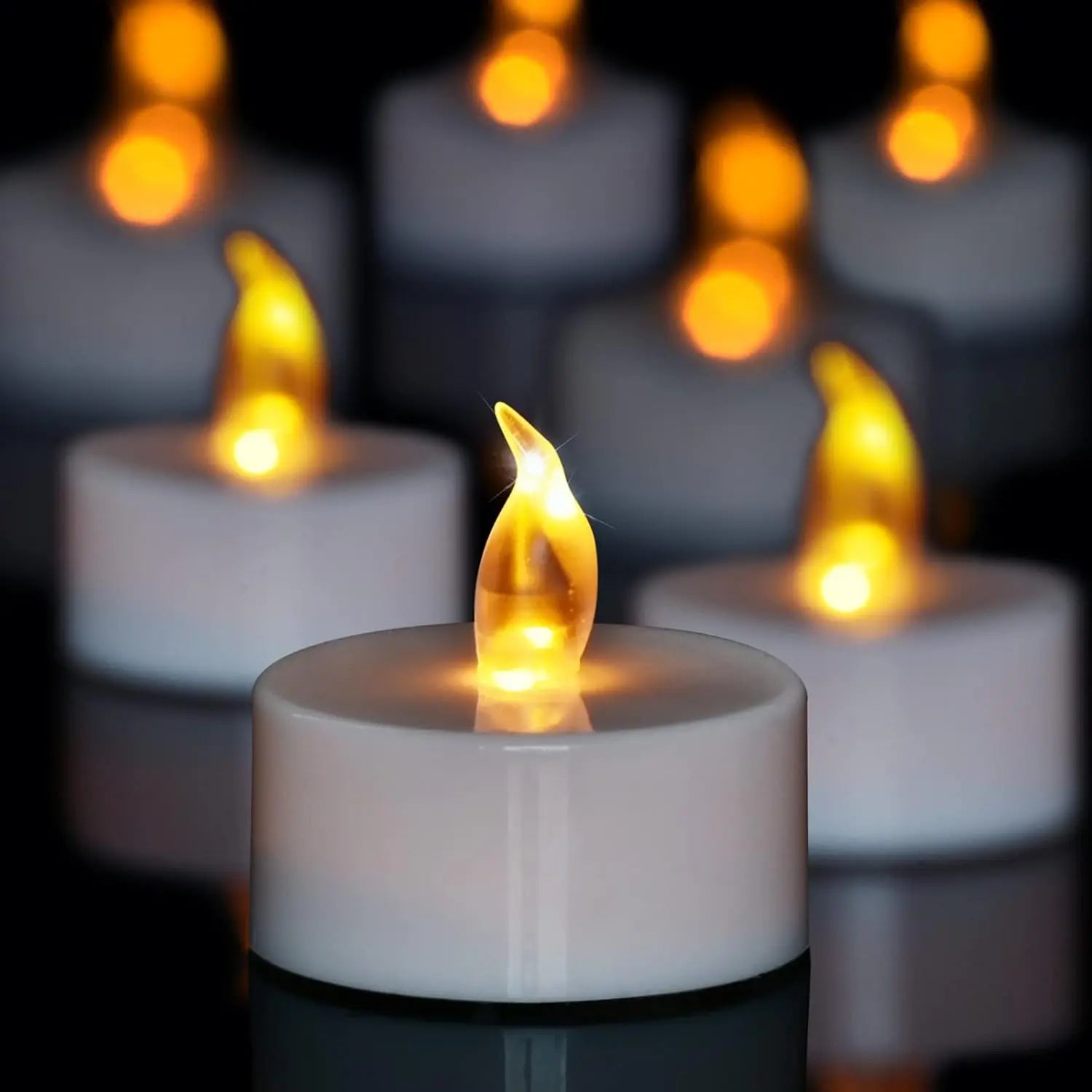 24Pcs Flameless LED Tea Light Candles – Warm White Wishing Candle Set for Holiday Decor