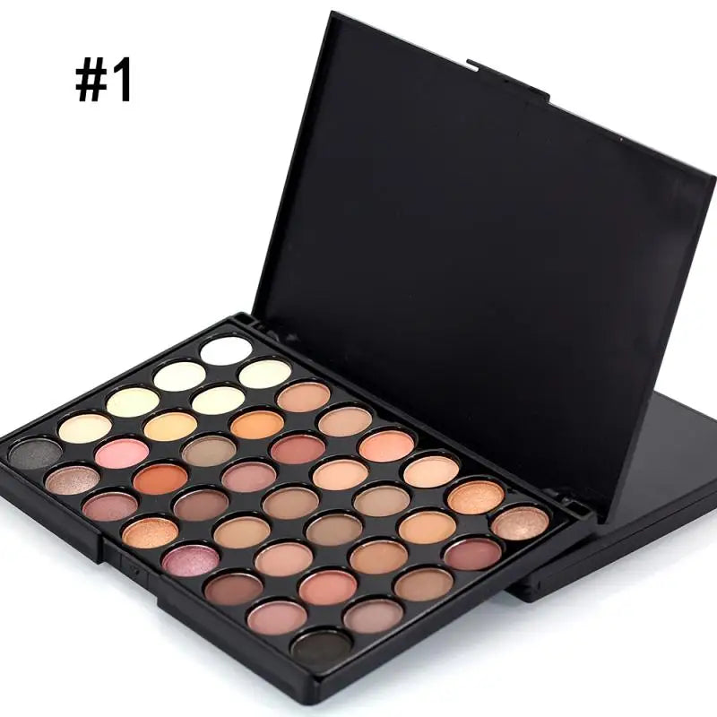 40/74/78 Color Eyeshadow Palette – Matte & Pearlescent Glitter Waterproof Makeup