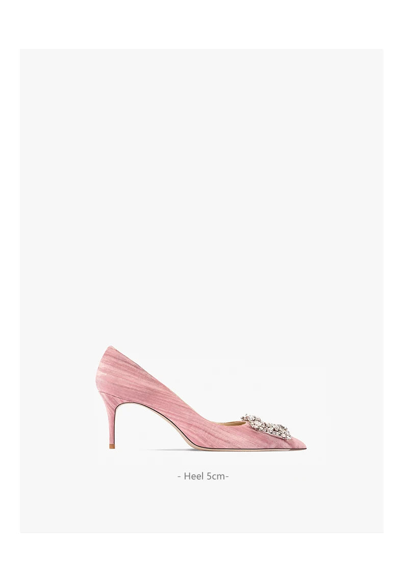 2025 Pink Luxury Pointed Toe Pumps – Elegant High Heels for Women