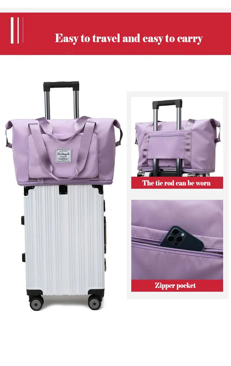 Foldable Travel Bag Female Portable Large Capacity Maternity Storage Short DistanceTravel Duffel Swim Fitness Bag Bolsos Grandes