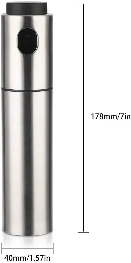 100ml Stainless Steel Olive Oil Spray Bottle – BBQ & Kitchen Dispenser