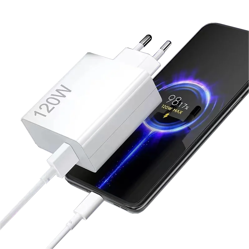 Xiaomi Original 120W Turbo Fast Charger – HyperCharge Adapter with USB-C Cable for Redmi & Mi Series (EU/US Plug)