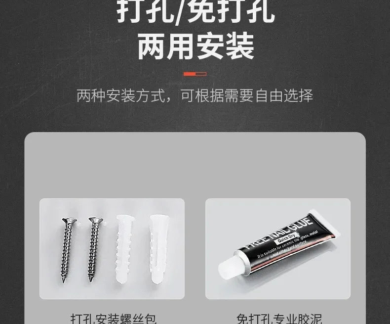 Stylish Wall-Mounted Kitchen Condiment Rack with Oil & Vinegar Storage