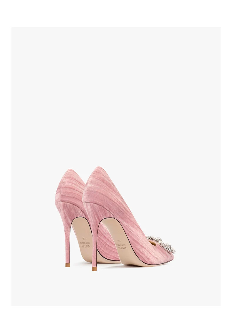 2025 Pink Luxury Pointed Toe Pumps – Elegant High Heels for Women