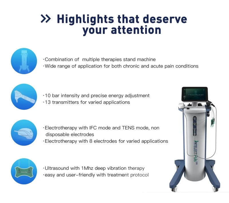 Extracorporeal Shock Wave Therapy Machine – Tennis Elbow & Muscle Pain Relief Stimulator