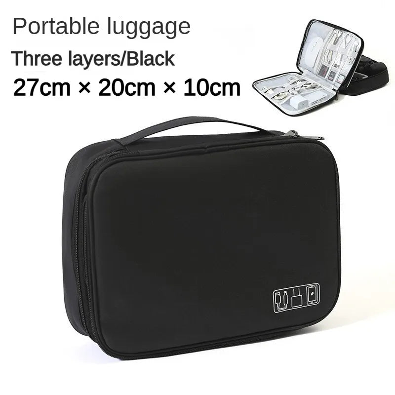 Cable Storage Bag Waterproof Digital Electronic Organizer Portable USB Data Line Charger Plug Storage Bag Travel Cable Organizer