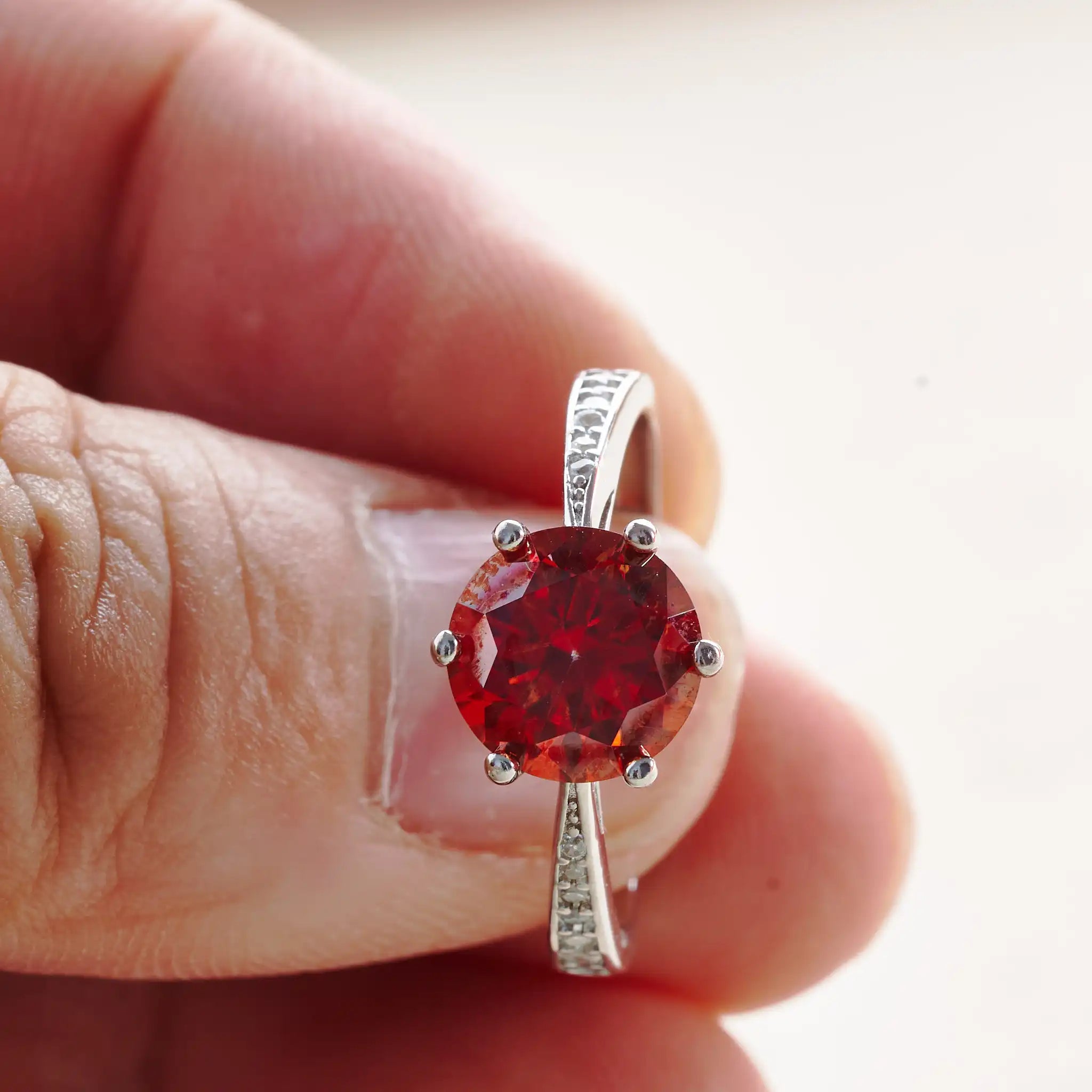 1/2/3 Carat Pink Moissanite Ring – 925 Sterling Silver Diamond-Test Wedding Band