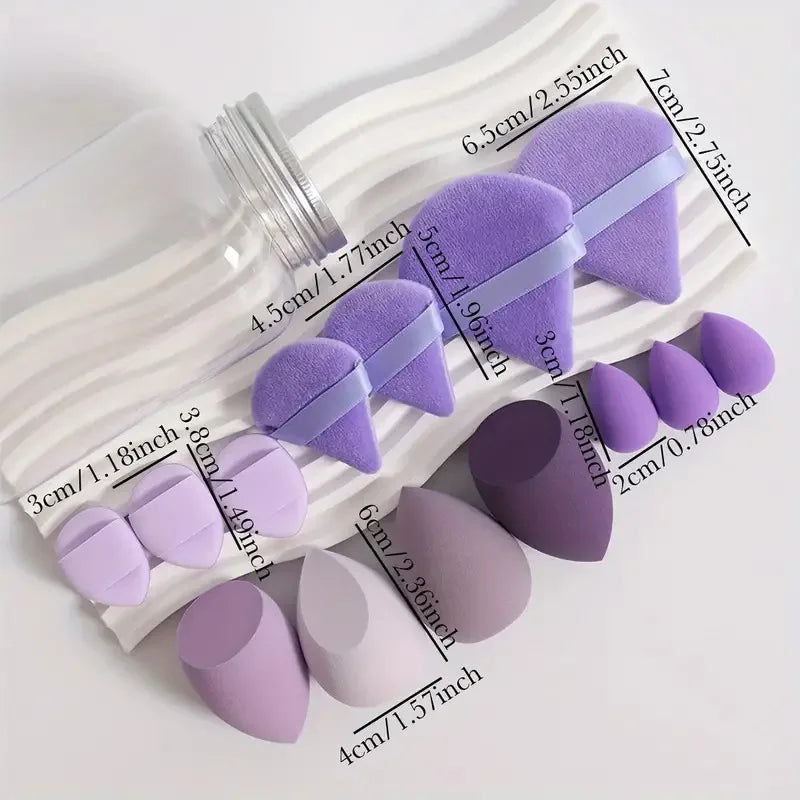 12/14Pcs Makeup Sponge Set – Beauty Blender Puffs for Foundation, Powder & Concealer, Soft Cosmetic Sponges