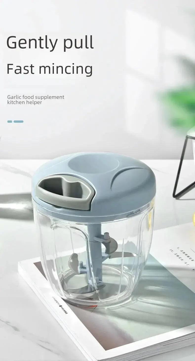 Manual Ginger & Garlic Grinder – Multifunctional Vegetable & Meat Cutter