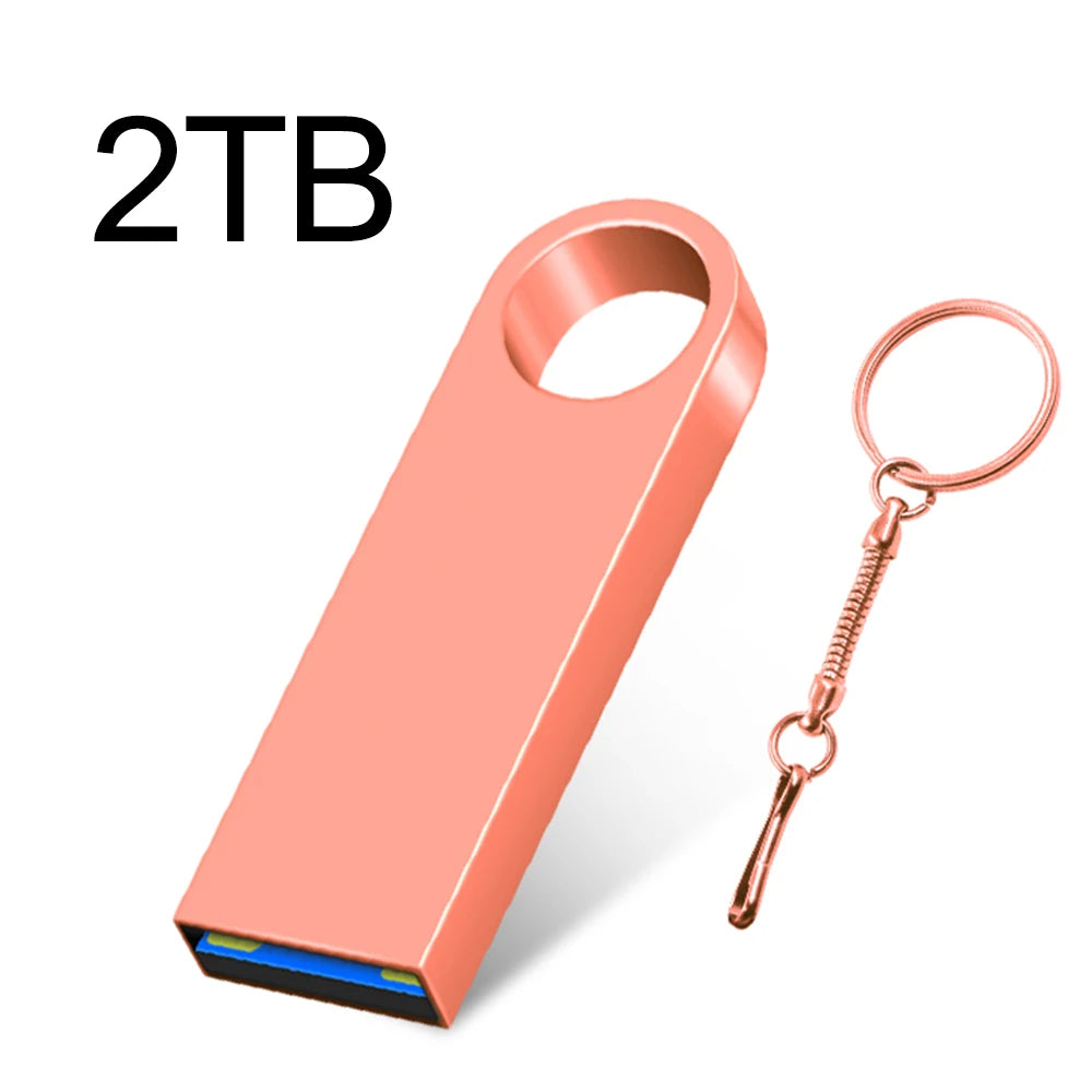 Metal USB 3.0 Flash Drive 2TB – High-Speed Pendrive for Laptop, PC, Xiaomi & MIJIA Devices