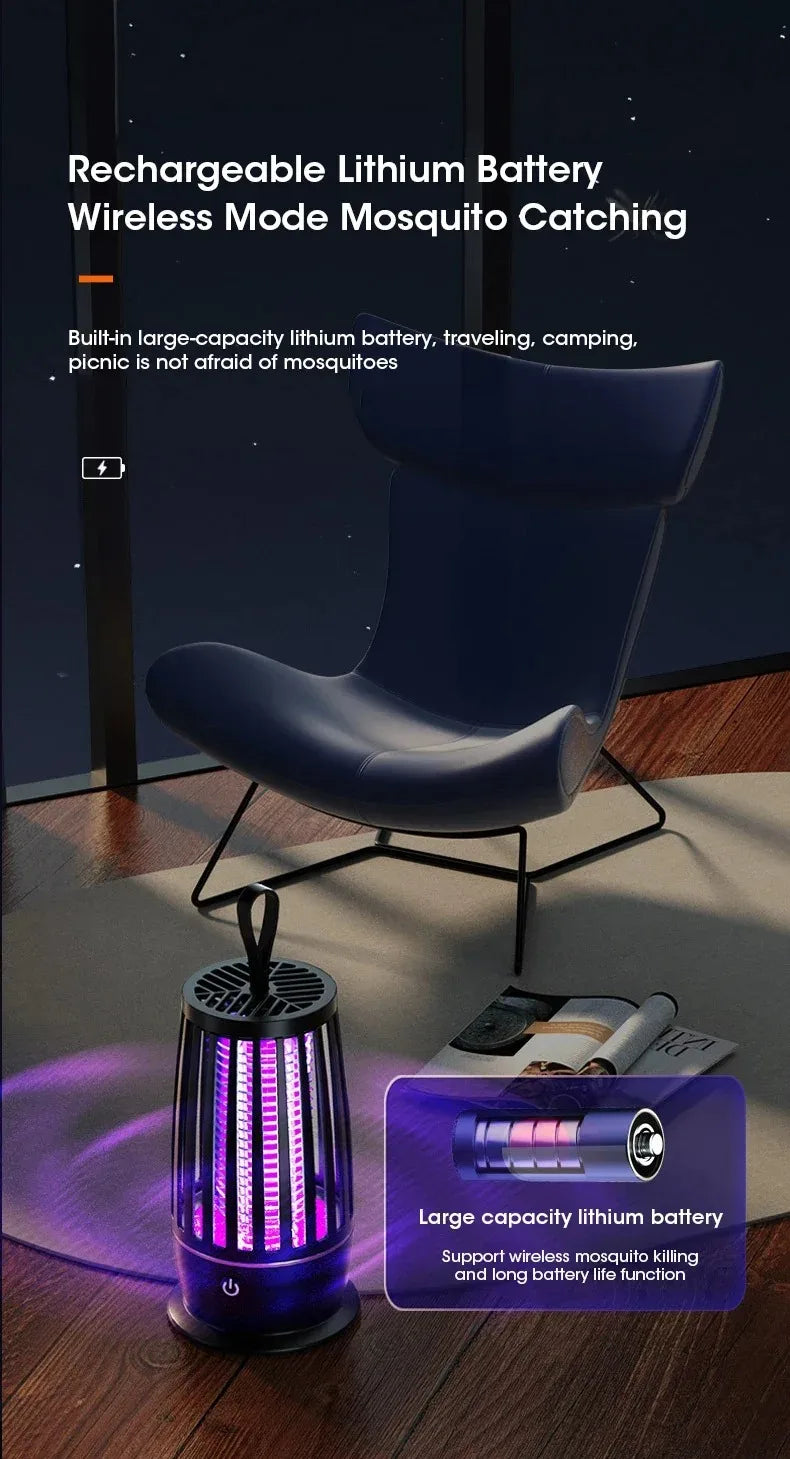Portable Electronic Mosquito Killer Lamp – Electric Insect Zapper & Repellent Machine for Home & Outdoor Use