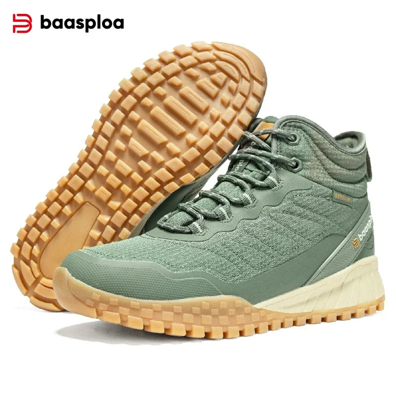 Baasploa Winter Women Sneakers – Plush Warm Waterproof Snow Boots