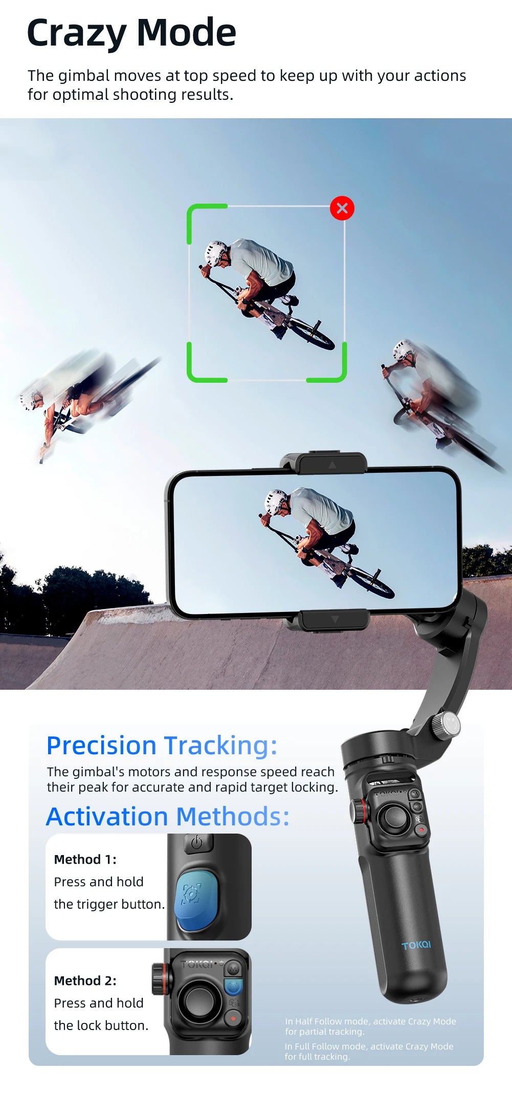 3-Axis Handheld Gimbal Stabilizer for Smartphone – Anti-Shake Video Tripod with Selfie Mode for iPhone & Xiaomi