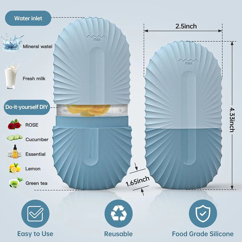 Silicone Ice Face Roller – Skin Tightening & Eye Puffiness Relief Ice Cube Mold