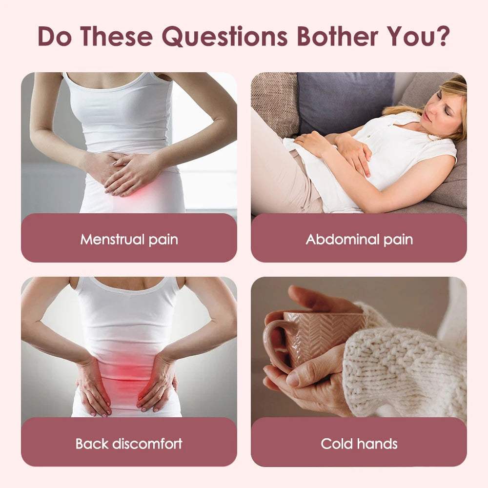 Rechargeable Heated Menstrual Waist Massager for Women