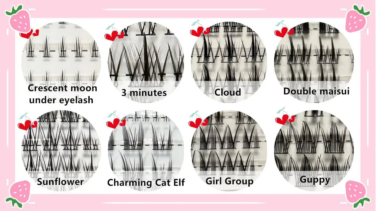 32 Rows Large Capacity Eyelash Extensions Professional Individual Cluster DIY Natural False Lashes