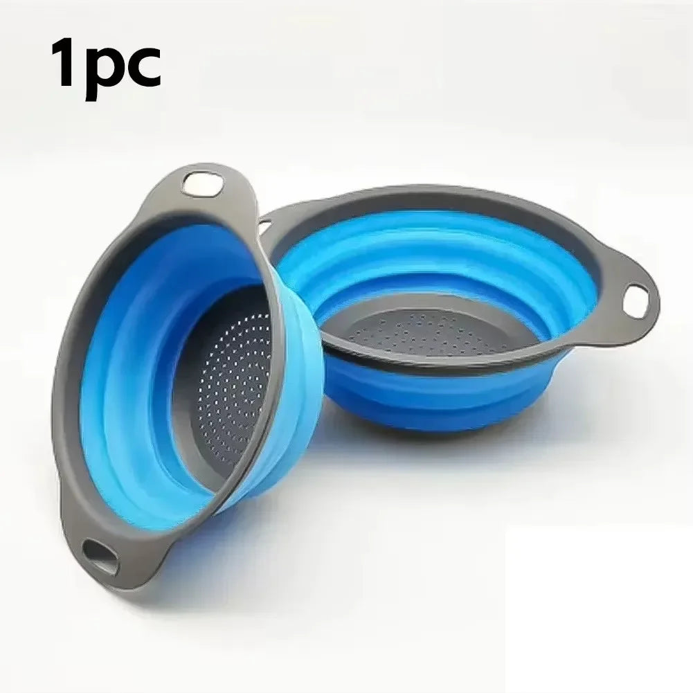 Silicone Folding Drain Basket – Collapsible Fruit & Vegetable Strainer