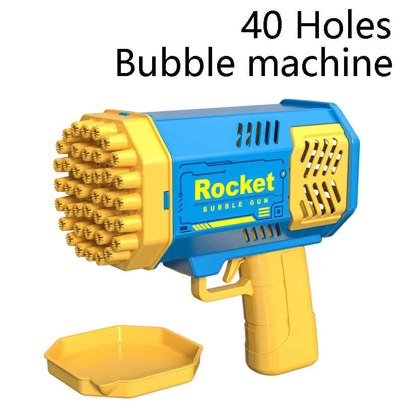 Bubble Machine Toy – 40/69 Holes Automatic Bubble Gun for Kids & Adult