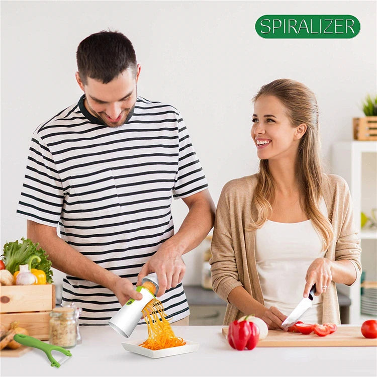 LMETJMA Heavy Duty Spiralizer – Vegetable & Zucchini Noodle Maker