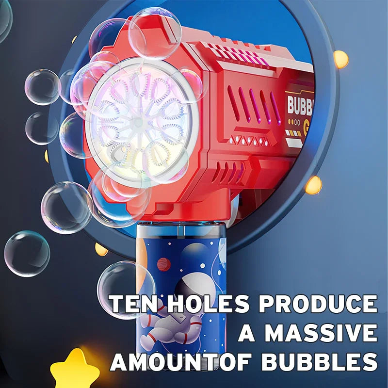 Rocket Bubble Gun – Fully Automatic Bubble Machine for Kids Outdoor Fun