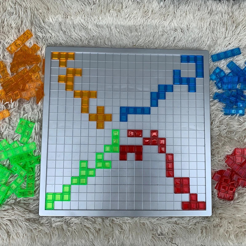 Novelty Puzzle Chess & Blokus Game – Fun Strategy Board for Kids & Family