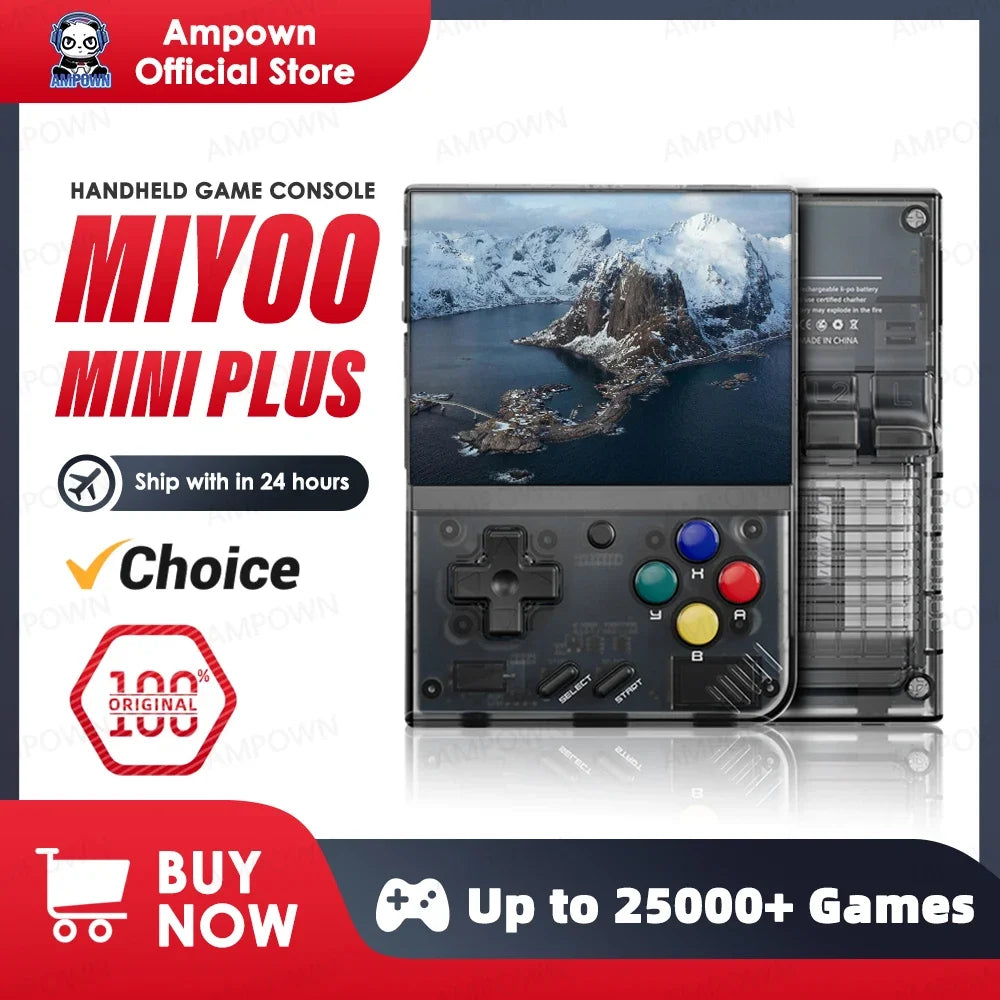 MIYOO Mini Plus V2 – Portable Retro Handheld Game Console with IPS Screen for Kids