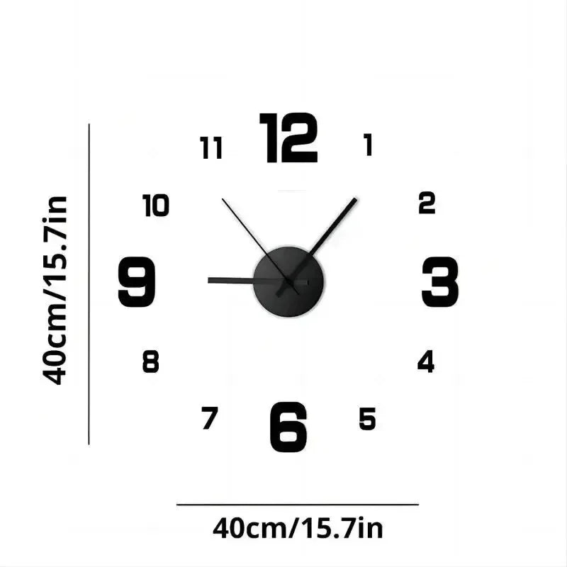 🕒 Creative Frameless DIY Wall Clock – Modern Home & Office Silent Decoration Art