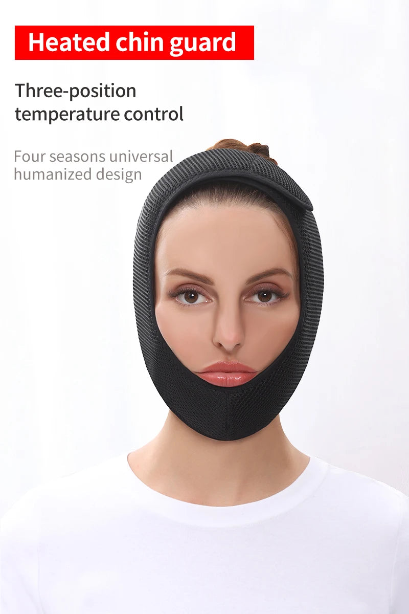 Face Heating Wrap for TMJ Relief – USB Electric Jaw Heating Pad with Adjustable Heat & Timer