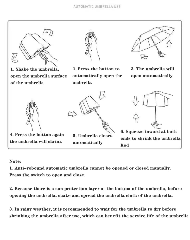 Pink Unicorn Princess Automatic Umbrella – Windproof Folding Reflective Umbrella