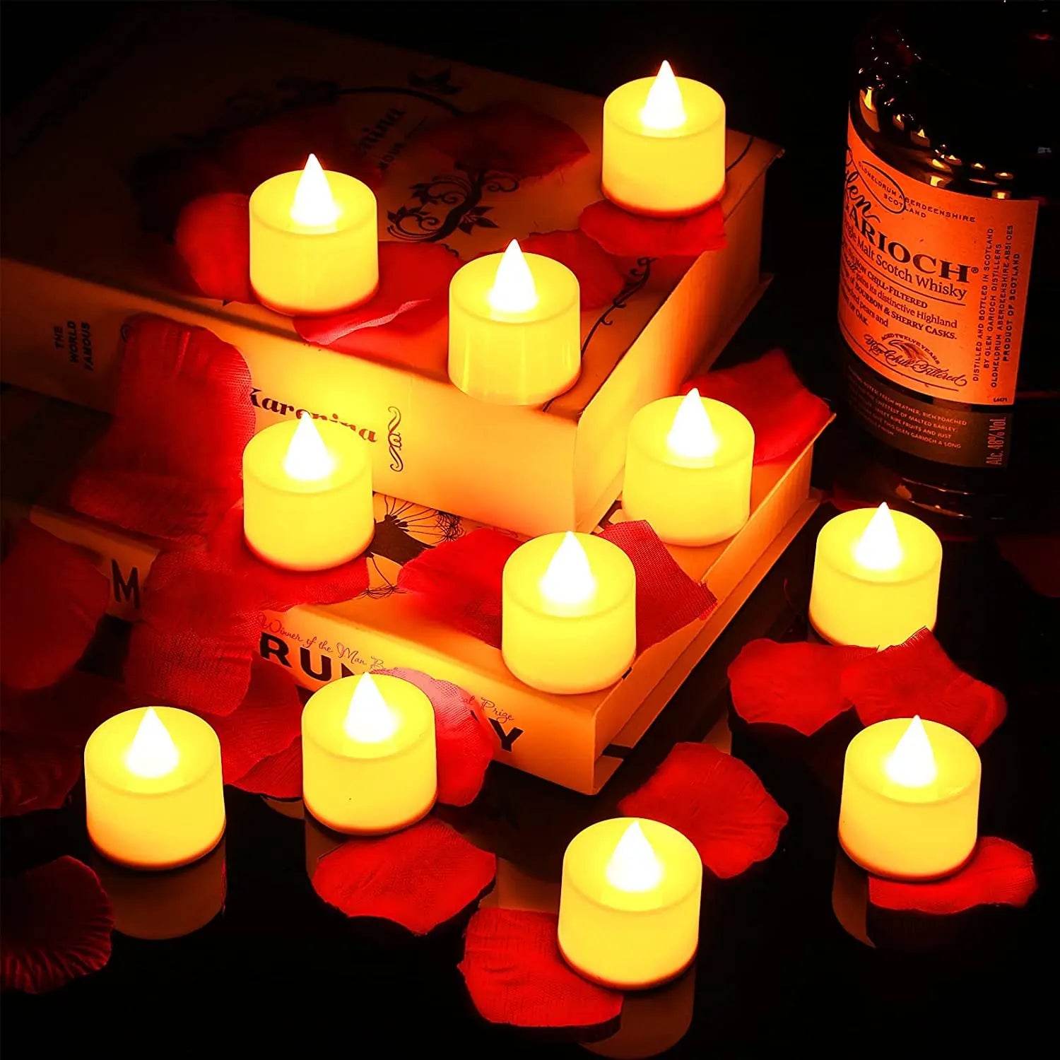 LED Flameless Tea Candles – Battery-Powered Fake Candles for Home & Party Decor