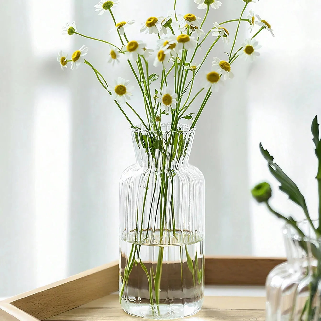 1/2/3pcs Nordic Transparent Glass Vase – Creative Hydroponic Flower Pot for Table & Home Décor
