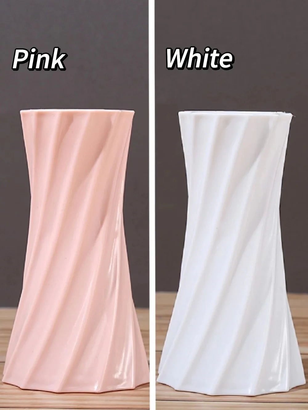 Nordic Flower Vase – Imitation Ceramic Plastic Vase for Home, Desktop & Event Décor