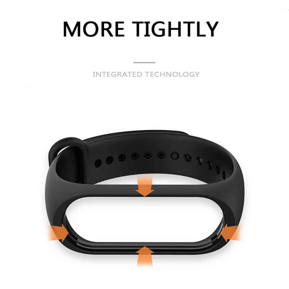 Strap for Xiaomi Mi Band 3 4 5 6 7 Sport Bracelet Silicone Wrist Strap For Xiaomi Mi Band 7 6 5 4 3 Bracelet (Excluding watch)